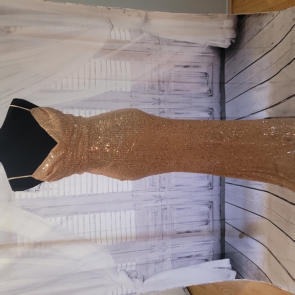Hello Molly Dresses & Skirts - Gold sparkle maxi dress
